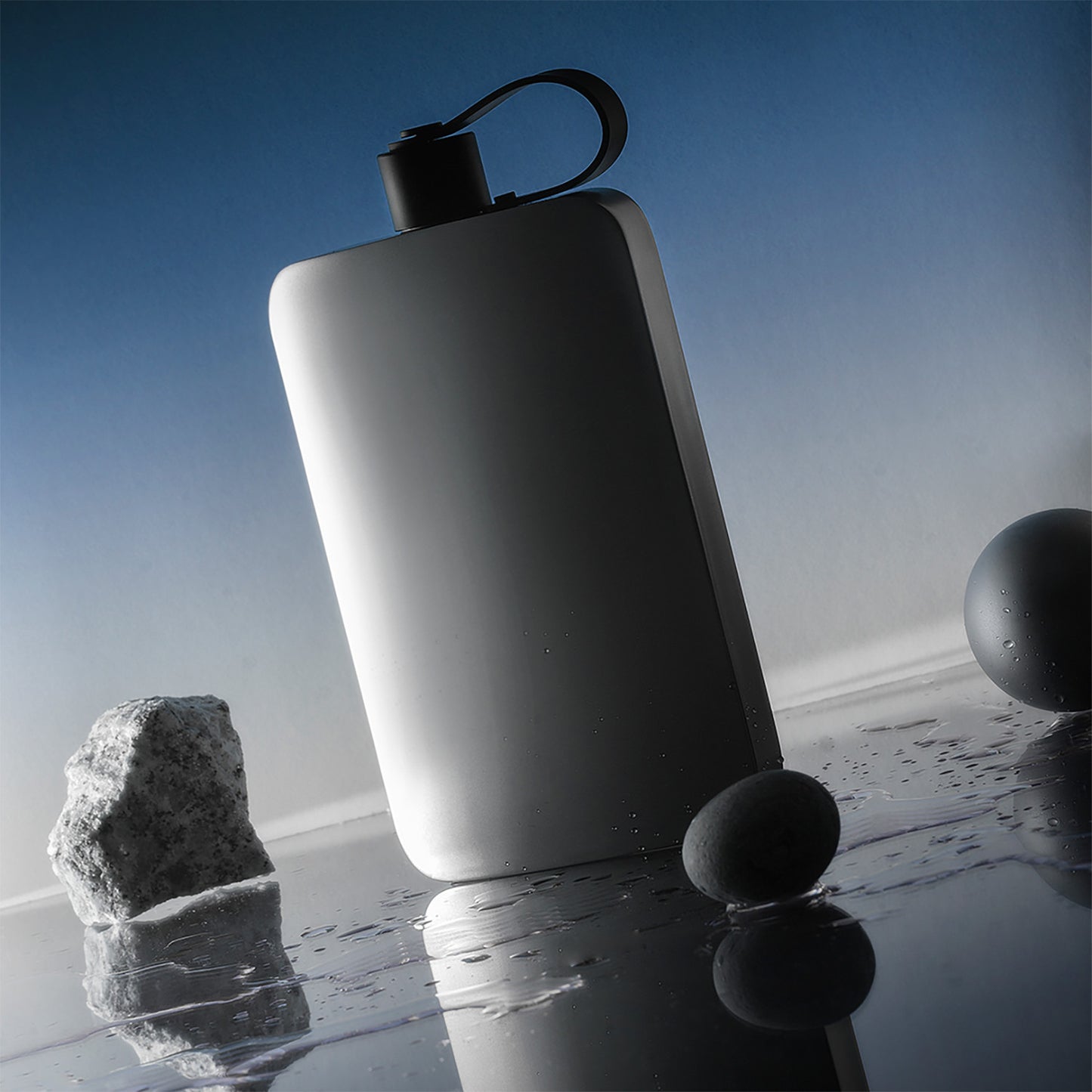 Silver Grey Notebook Bottle