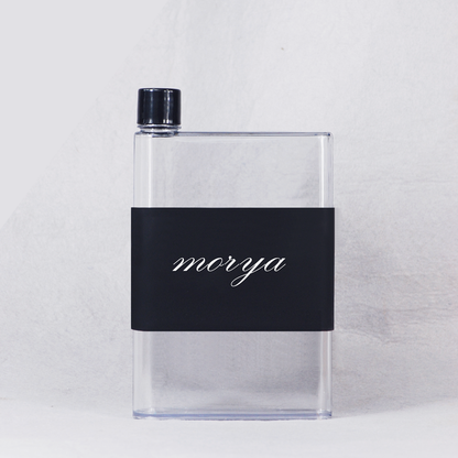420ml A5 Flat Water Bottle- Black