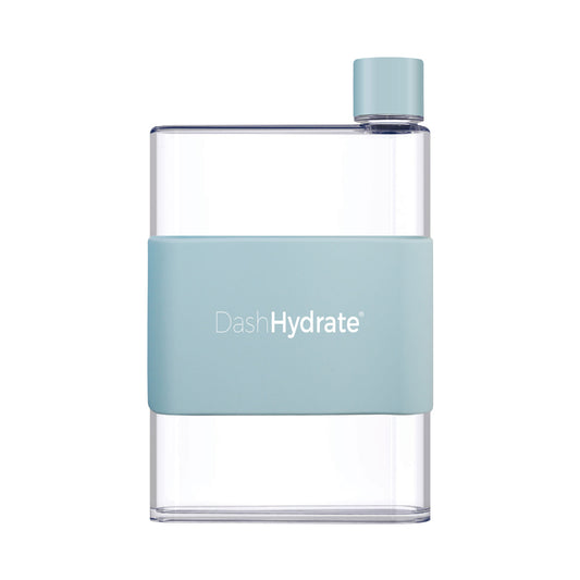 420ml A5 Flat Water Bottle- Grey Blue